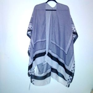 Janice Apparel Semi Sheer Poncho Scarf Wrap Cover Up